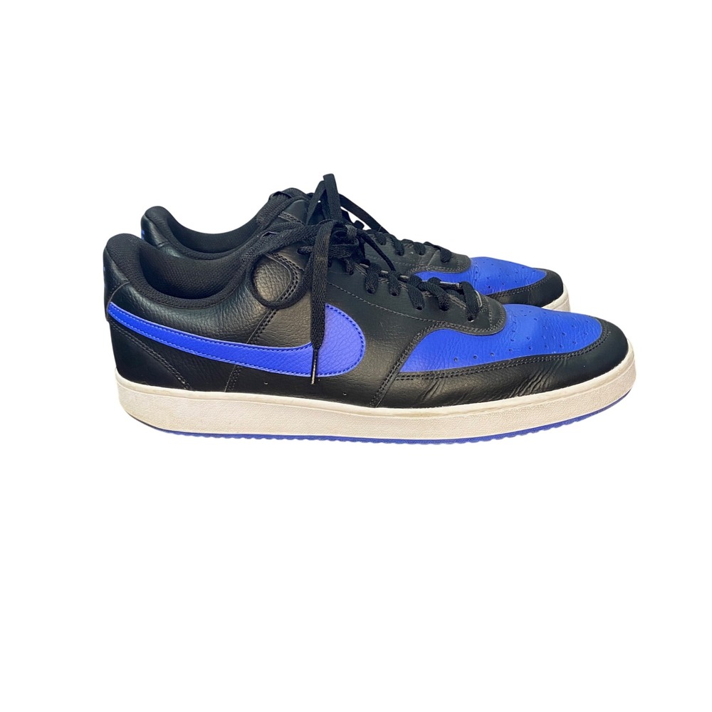 Nike Court Vision Mid Mens Size 14 Black Royal Blue Basketball Sneaker DM8681001 - Picture 4 of 9